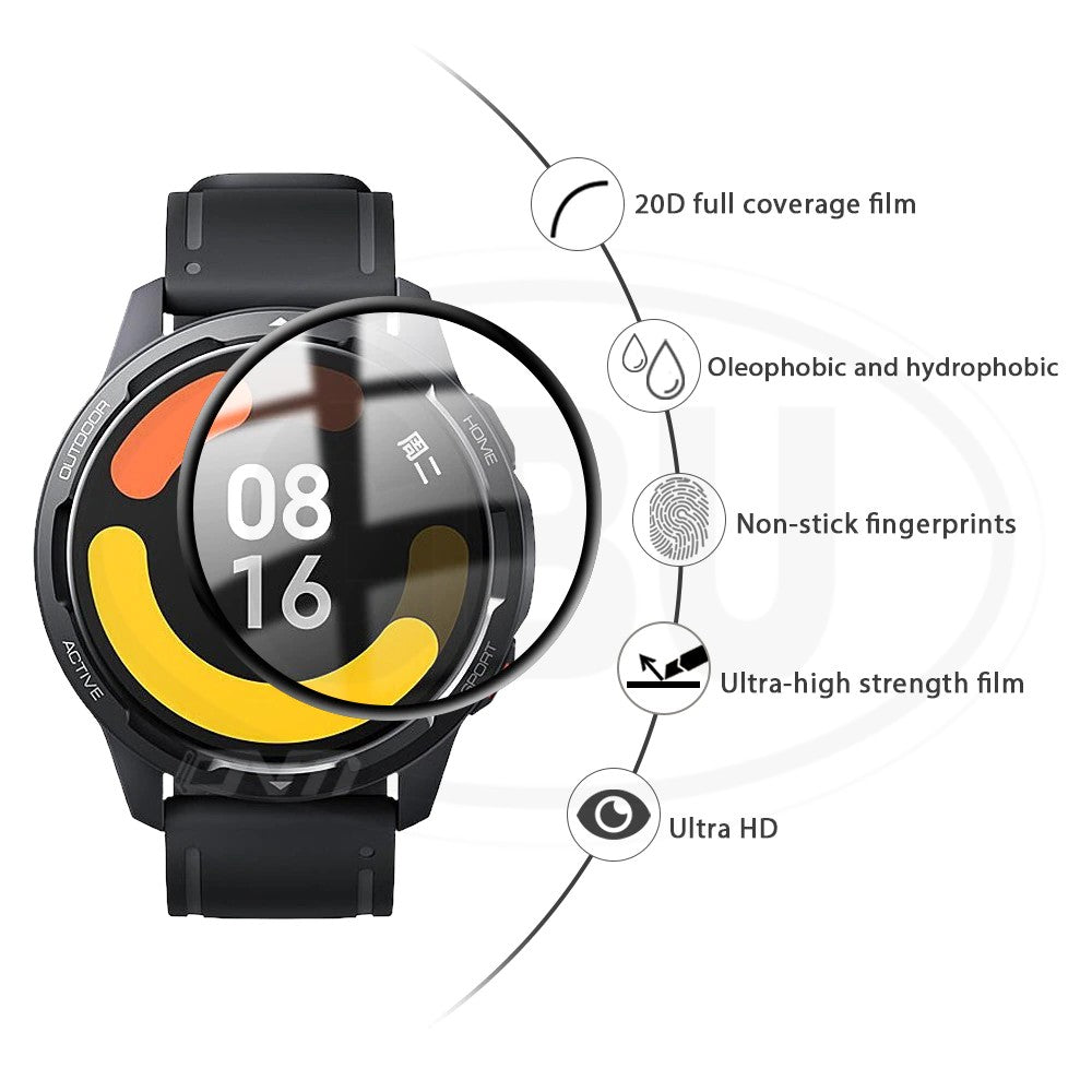 [2pcs] Xiaomi Watch S1 Active / Watch S1 3D Full Cover Screen Protector - Full Screen