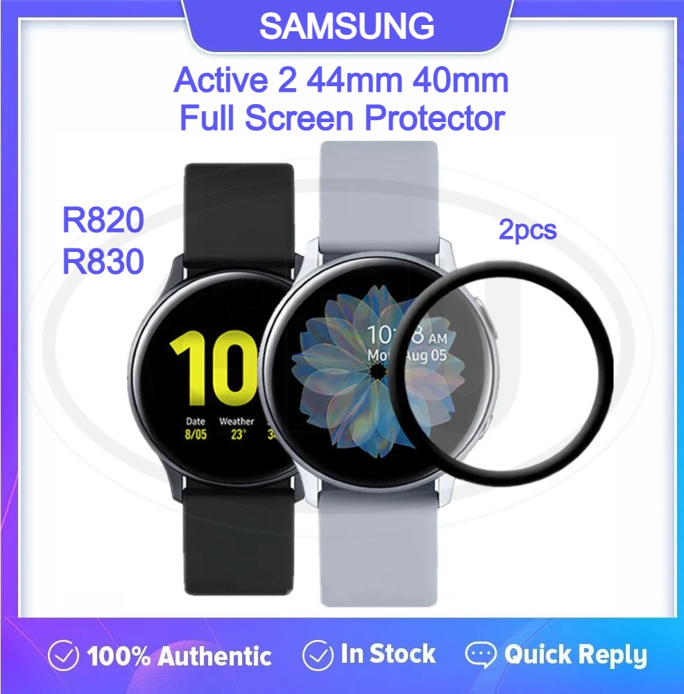[2pcs] Samsung Galaxy Watch Active 2 44mm / Active 2 40mm / R820 / R830 3D Full Cover Screen Protector - Full Screen