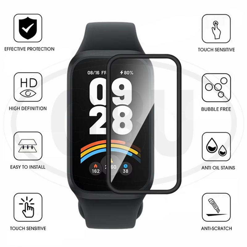 Xiaomi Smart Band 9 Active / Xiaomi Smart Band 9 Pro / Mi Band 9 Pro / 9 Active Full Cover 3D Screen Protector