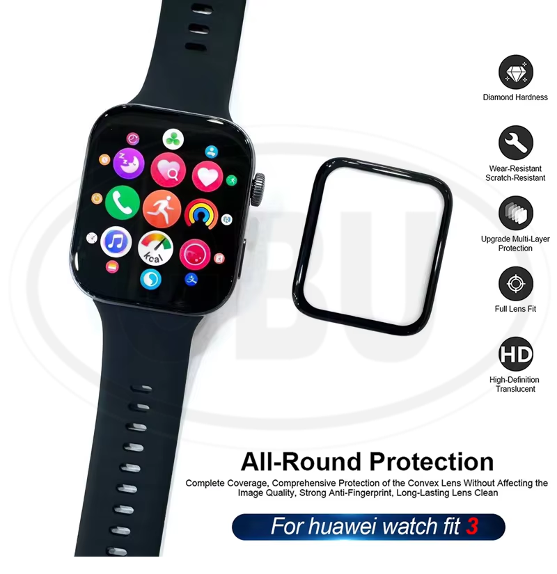 [2pcs] Huawei Watch Fit 3 3D Full Cover Screen Protector - Full Screen