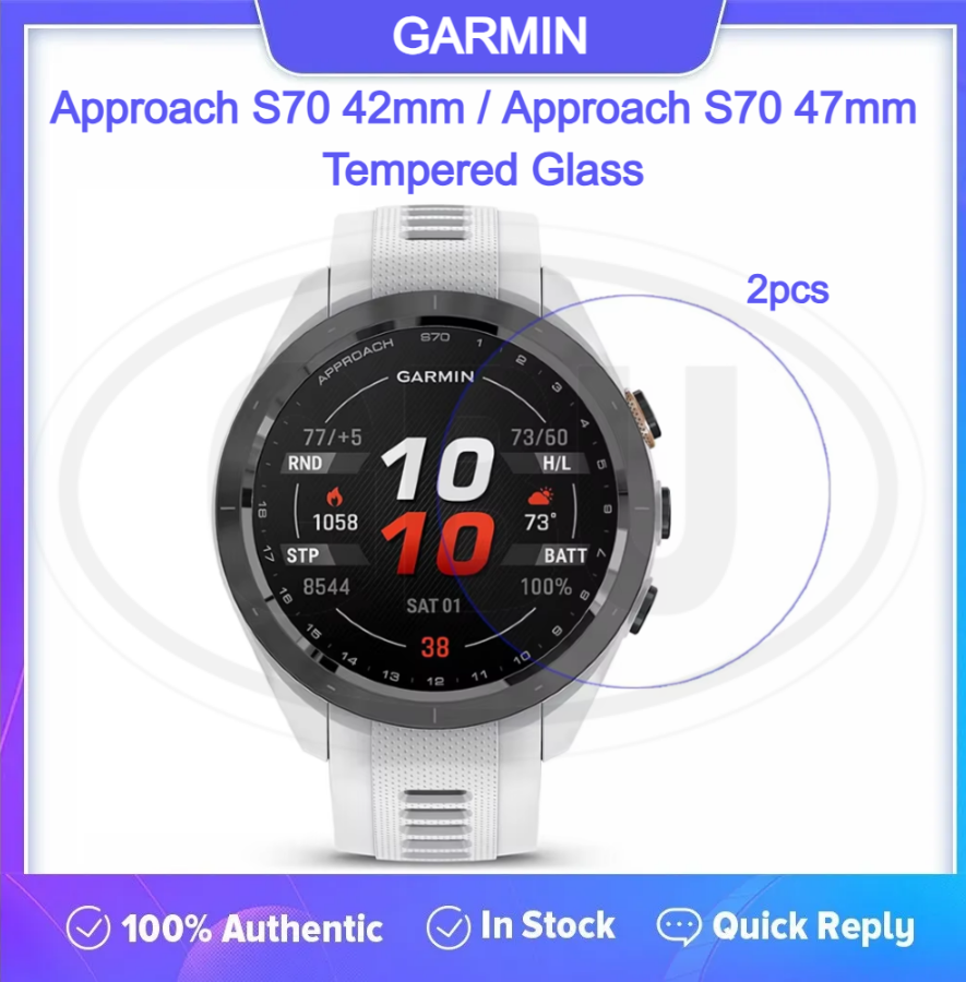 [2pcs] Garmin Approach S70 42mm / Approach S70 47mm Screen Protector HD Tempered Glass
