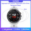 [2pcs] Garmin Approach S70 42mm / Approach S70 47mm Screen Protector HD Tempered Glass