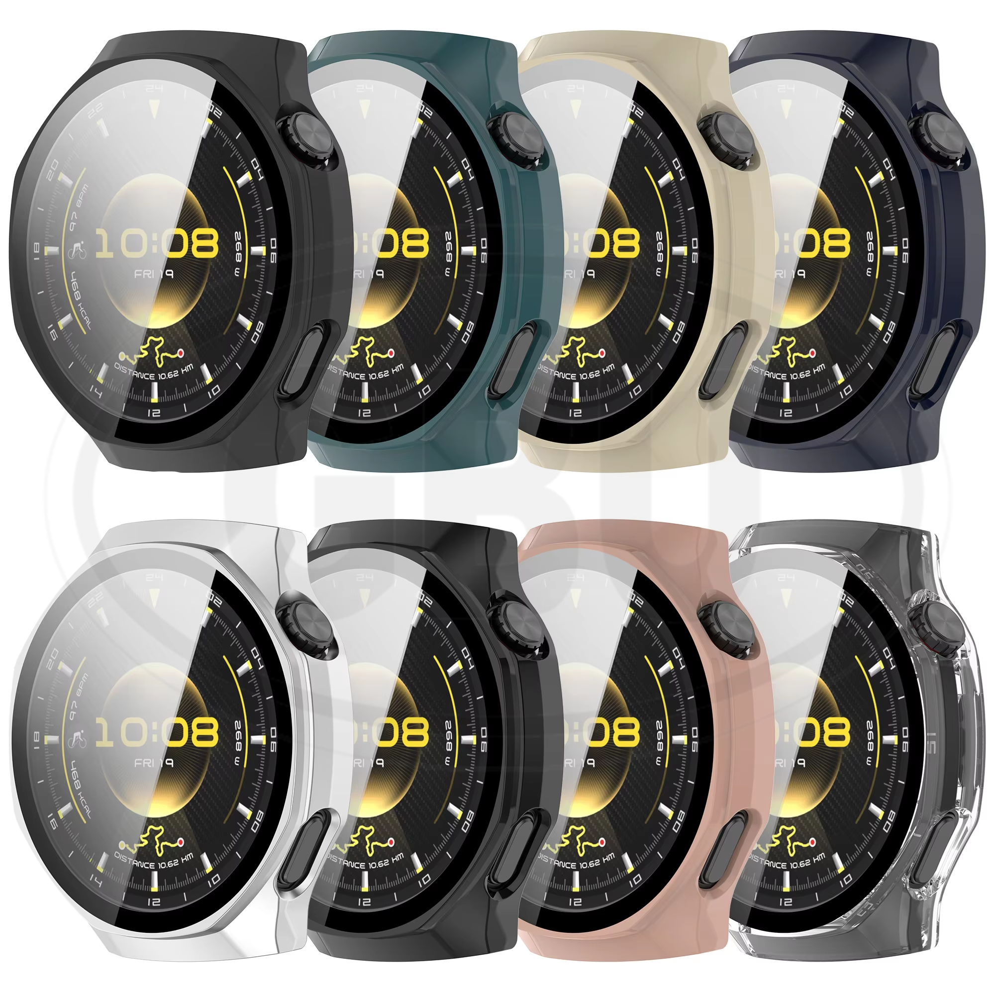 Huawei GT6 Pro 46mm Sarung Full Built-in Tempered Glass Cover / Sarung Half Silikon - No Screen