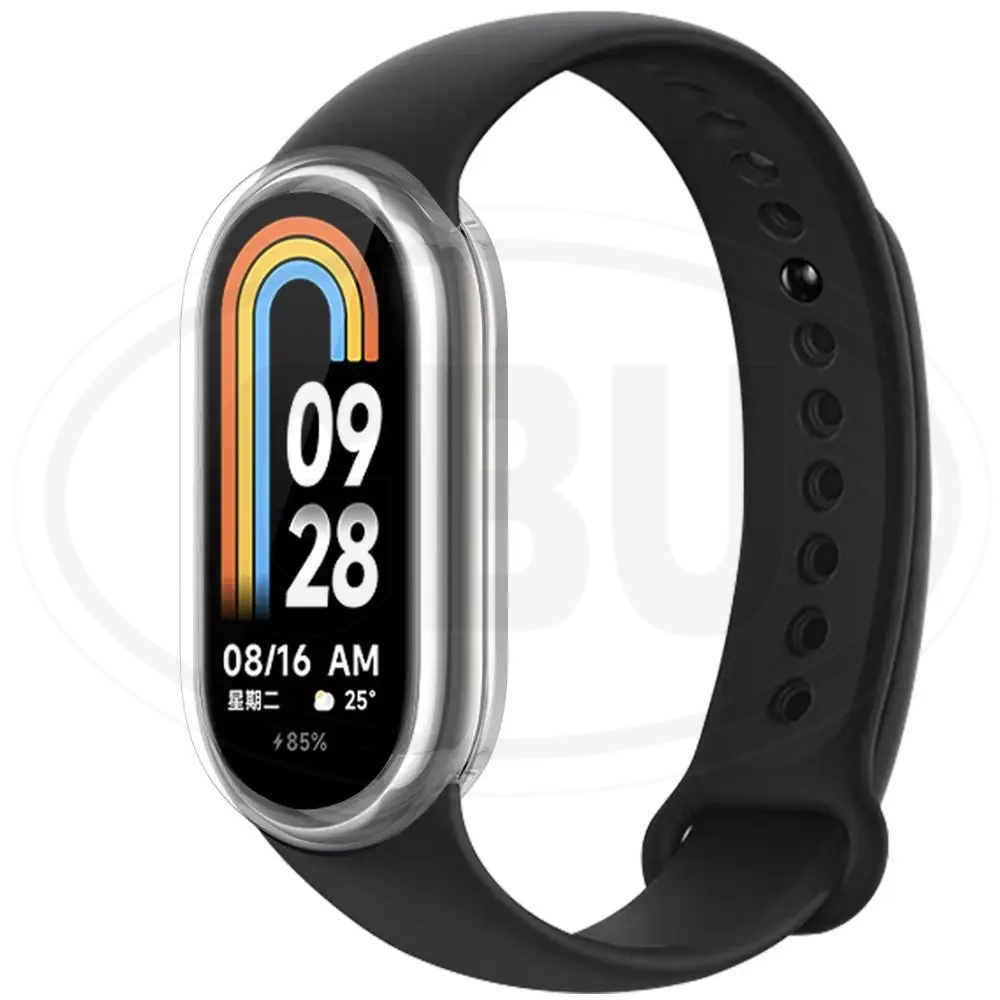 Compatible with Xiaomi Smart Band 8 / Mi Band 8 / Band 8 Sarung Full TPU Built-in Screen Protector Cover (NOT ORIGINAL)