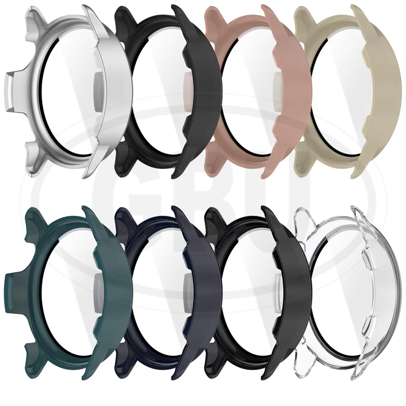 Garmin Vivoactive 6 Sarung Full Built-in Tempered Glass / Sarung Half Silikon - No Screen  PERCUMA Anti-Dust Cover