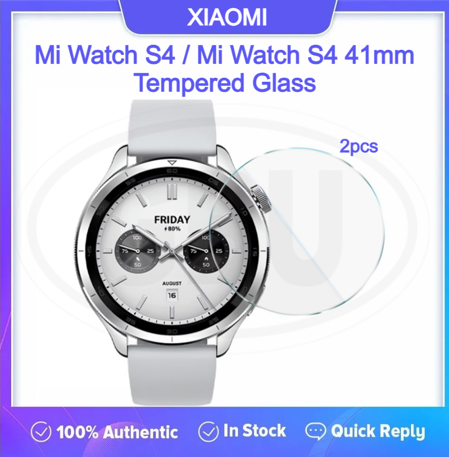 < 2pcs > Xiaomi Watch S4 / Mi Watch S4 41mm Screen Protector HD Tempered Glass