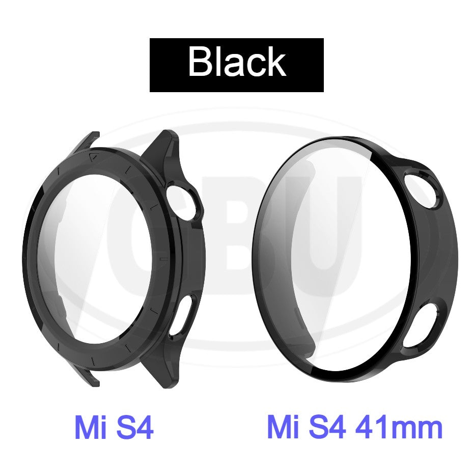 Xiaomi Watch S4 / Mi Watch S4 41mm Full Cover Case with Tempered Glass Protector Screen - 2-in-1 TPU Cover