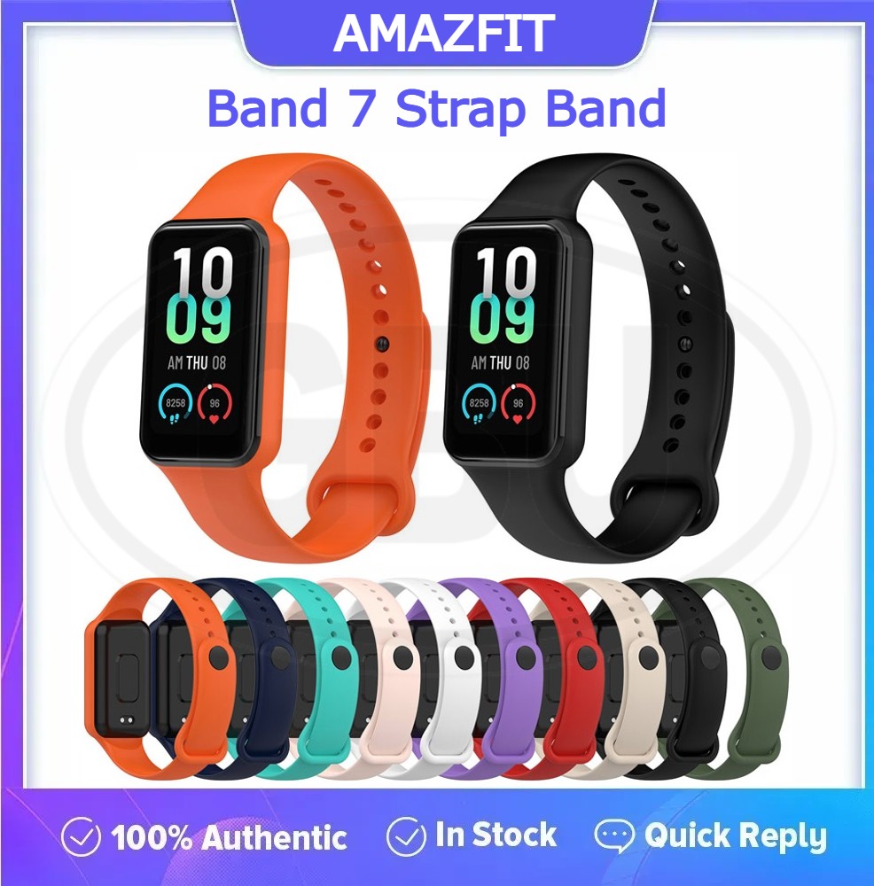 Compatible with Amazfit Band 7 / Band7 Smart Watch Soft Silicone Replacement Strap Band (NOT ORIGINAL)