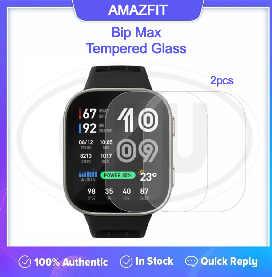 [2pcs] Amazfit Bip Max Screen Protector HD Tempered Glass
