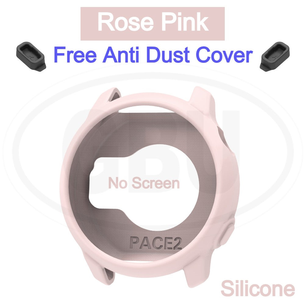 Coros Pace 2 Full Cover Case with Tempered Glass Protector  / Silicone Half Cover Protector Case - No Screen