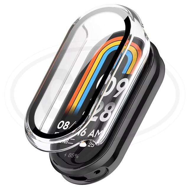 Xiaomi Smart Band 9 / Mi Band 9 Full Cover Case 2-in-1 with Tempered Glass Protector Screen