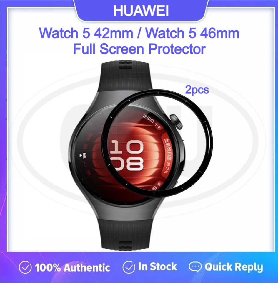 < 2pcs > Huawei Watch 5 42mm / Watch 5 46mm 3D Full Cover Screen Protector - Full Screen