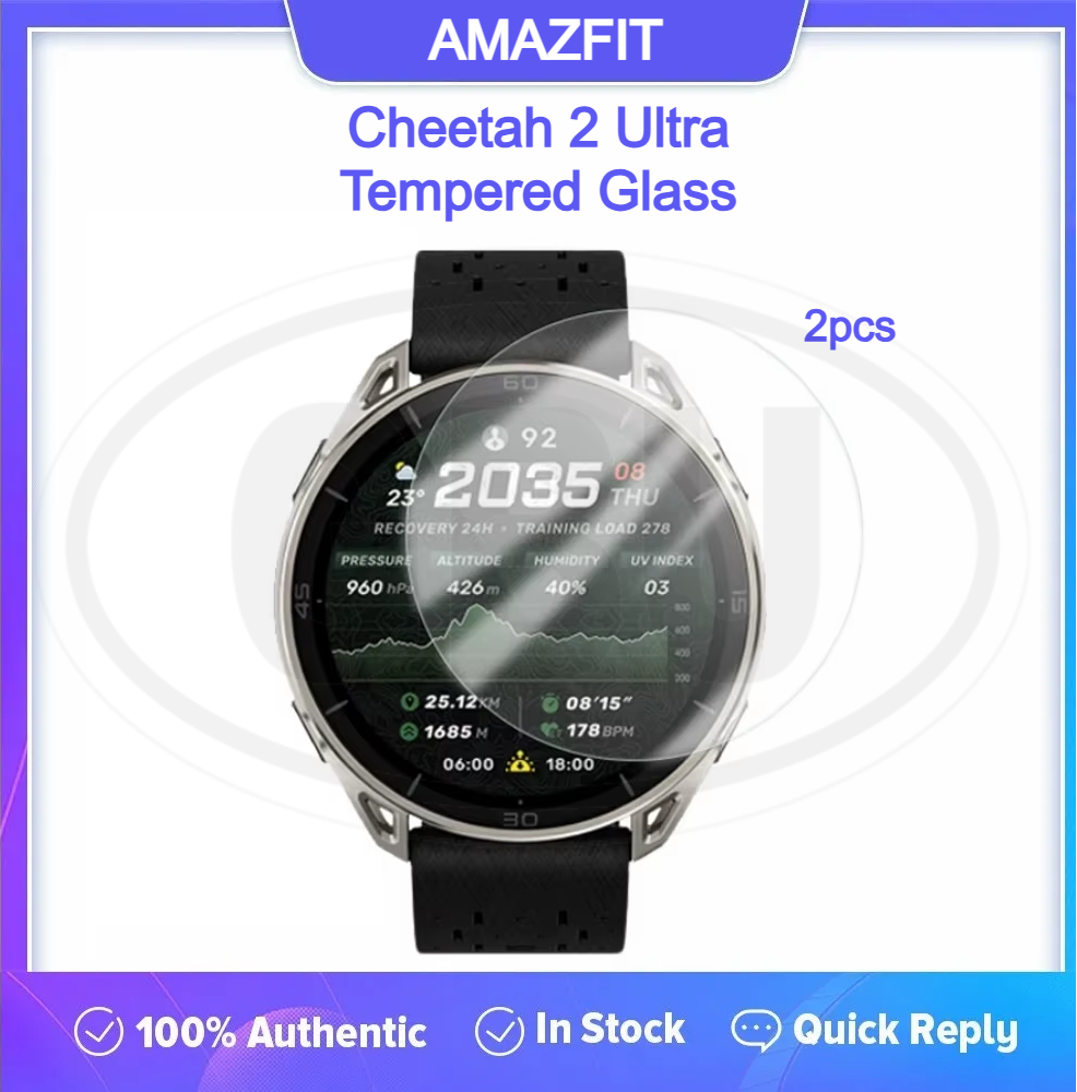 [2pcs] Amazfit Cheetah 2 Ultra Screen Protector HD Tempered Glass