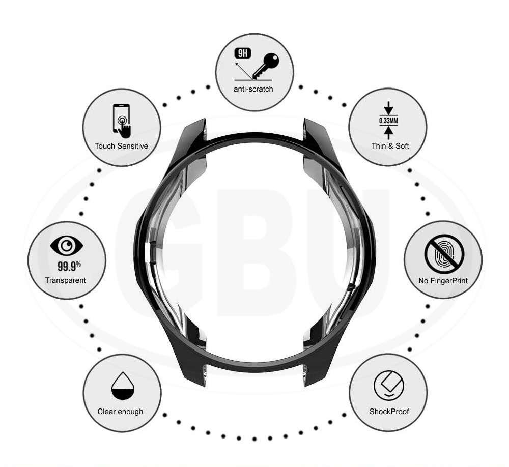 Samsung Gear S4 / Gear S3 / Gear S3 Frontier / R770 / R760 TPU Half Protector Cover Case - No Screen