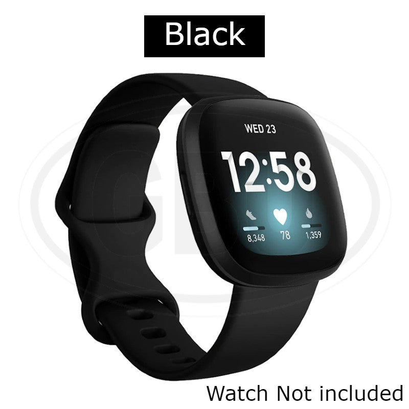 Fitbit Versa 4 / Sense 2 / Versa 3 / Sense Smart Watch Soft Silicone Replacement Band Strap - Small size