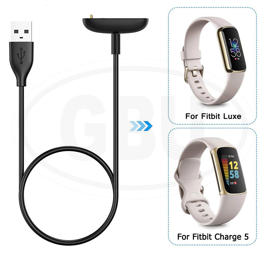 Compatible with Fitbit Charge 6 / Charge 5 / Fitbit Luxe Wireless Magnetic Charger USB Charging Cable (NOT ORIGINAL)