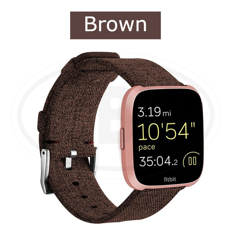 Fitbit Versa / Versa Lite / Versa 2 Tali Silikon Lembut / Woven Fabric Strap / Leather / Milan Loop Watch Strap - 22mm