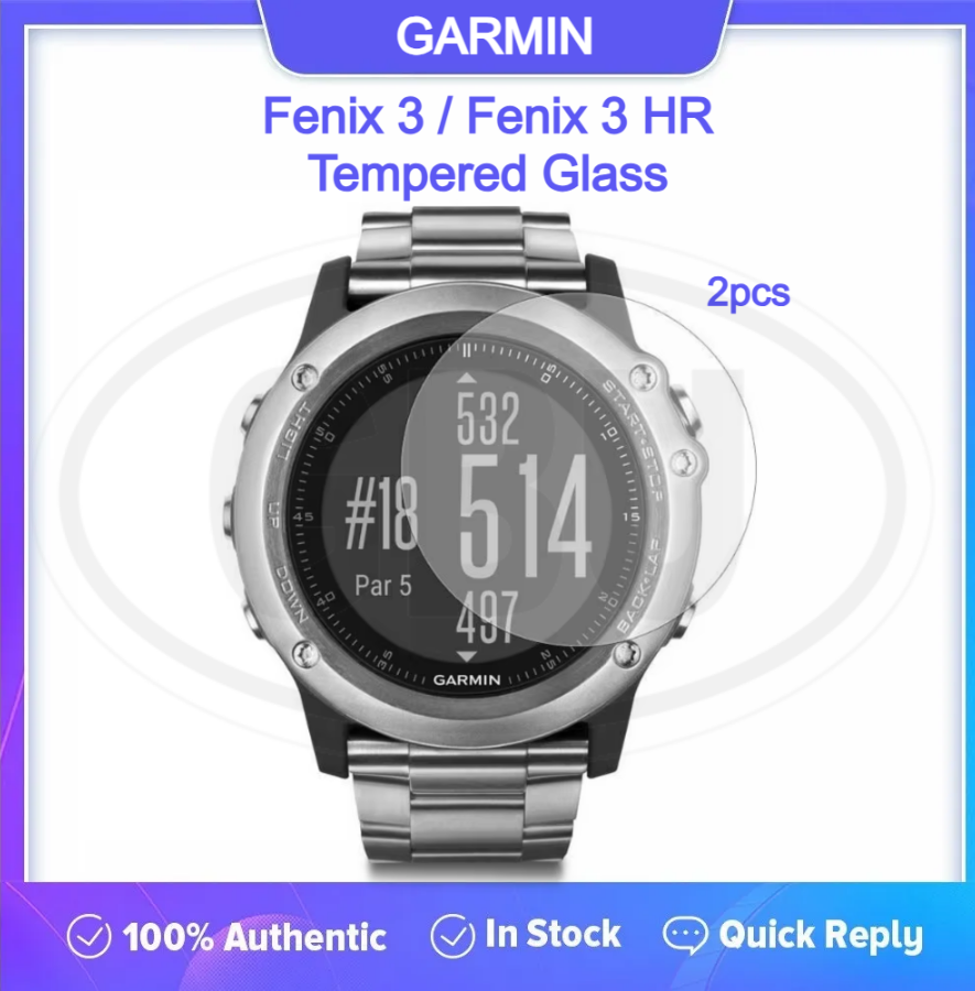 [2pcs] Garmin Fenix 3 / Fenix 3 HR Screen Protector HD Tempered Glass