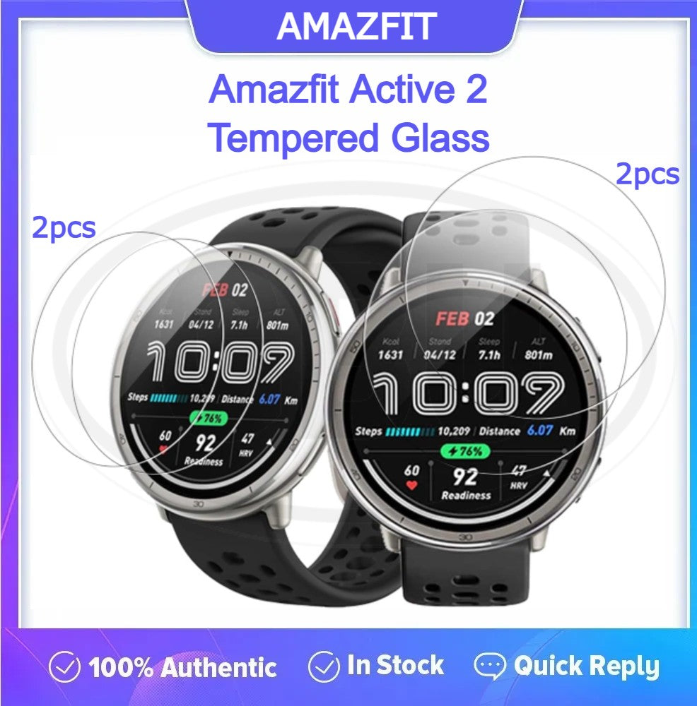 [2pcs] Amazfit Active 2 / Active 2 3D Full Cover Screen Protector / Tempered Glass - Full Screen
