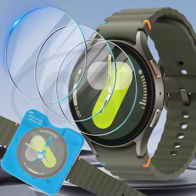 Samsung Galaxy Watch 7 / Watch 6 / Watch 5 Pro / Watch 4 / Watch 3 Clear HD Tempered Glass With Auto Alignment Tool