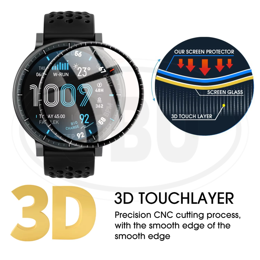 [2pcs] Amazfit Active Max 3D Full Cover Screen Protector - Full Screen