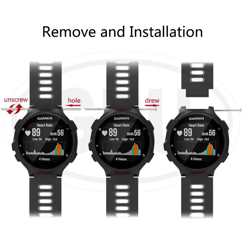 Garmin Forerunner 235 735XT 230 630 Approach S5 S6 Soft Silicone Strap Band - 22mm