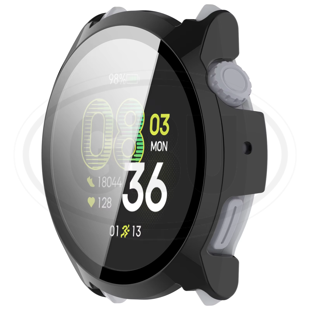 Coros Pace 4 Sarung Full Built-in Tempered Glass Cover / Sarung Half Silikon - No Screen  PERCUMA Anti-Dust Cover