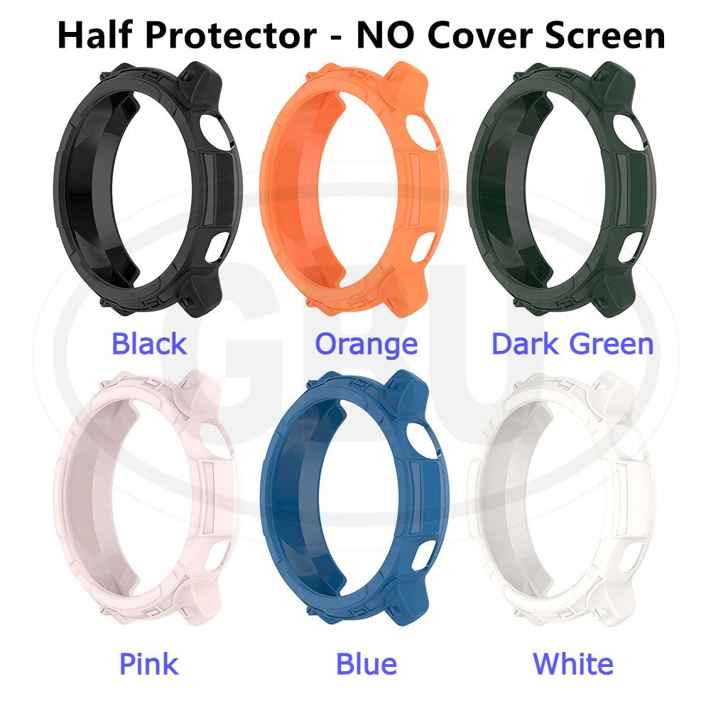 Coros Pace 2 Full Cover Case with Tempered Glass Protector  / Silicone Half Cover Protector Case - No Screen
