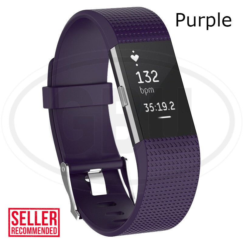 Fitbit Charge 2 Smart Watch Soft Silicone Replacement Band Strap