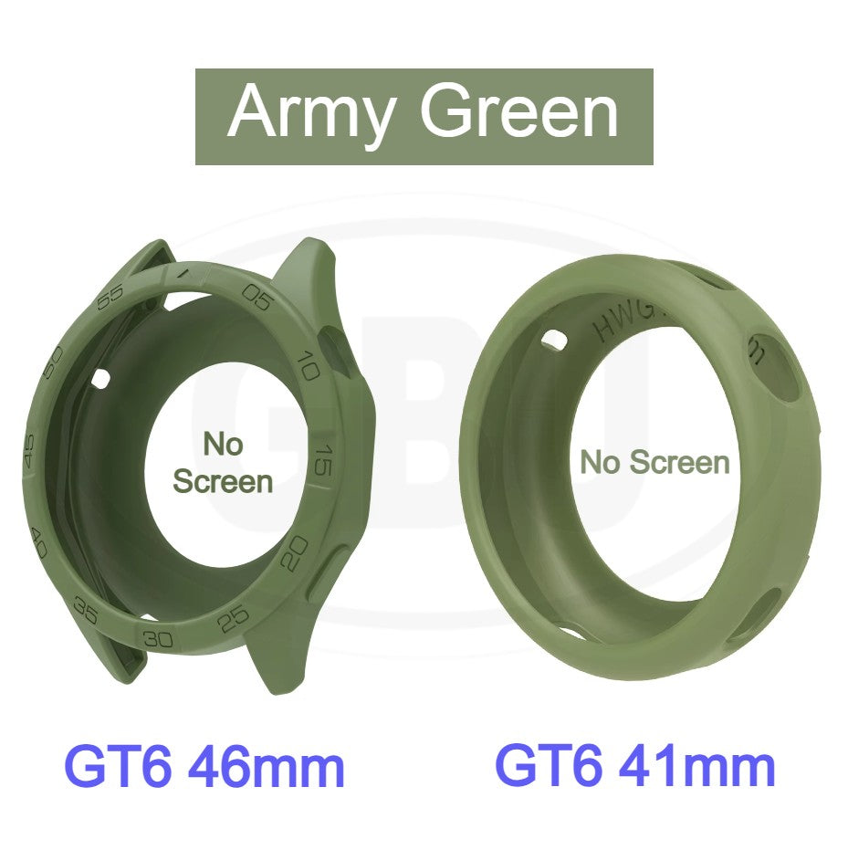 Huawei GT6 46mm / GT6 41mm Sarung Full TPU Built-in Screen Protector Cover / Sarung Half Silikon - No Screen