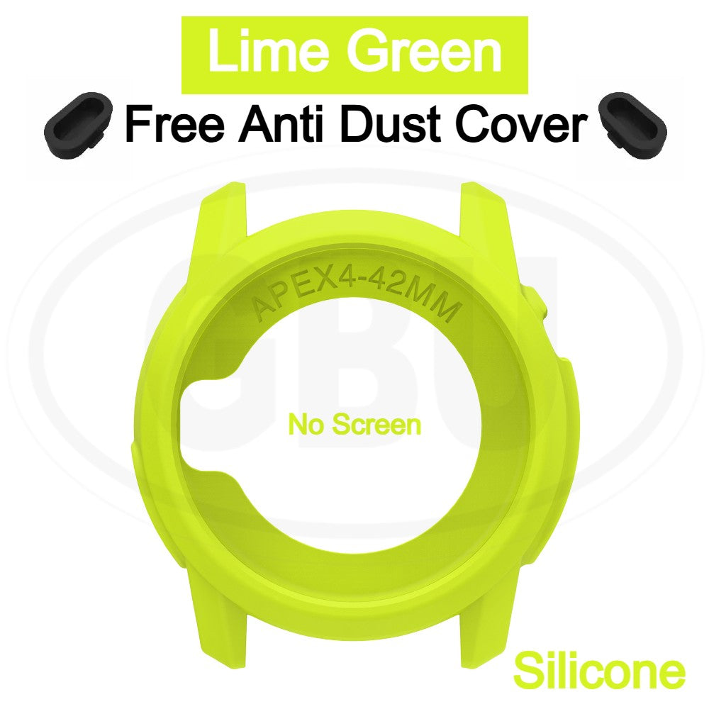 Coros Apex 4 42mm / Apex 4 46mm Sarung Full Built-in Tempered Glass Cover / Sarung Half Silikon - No Screen