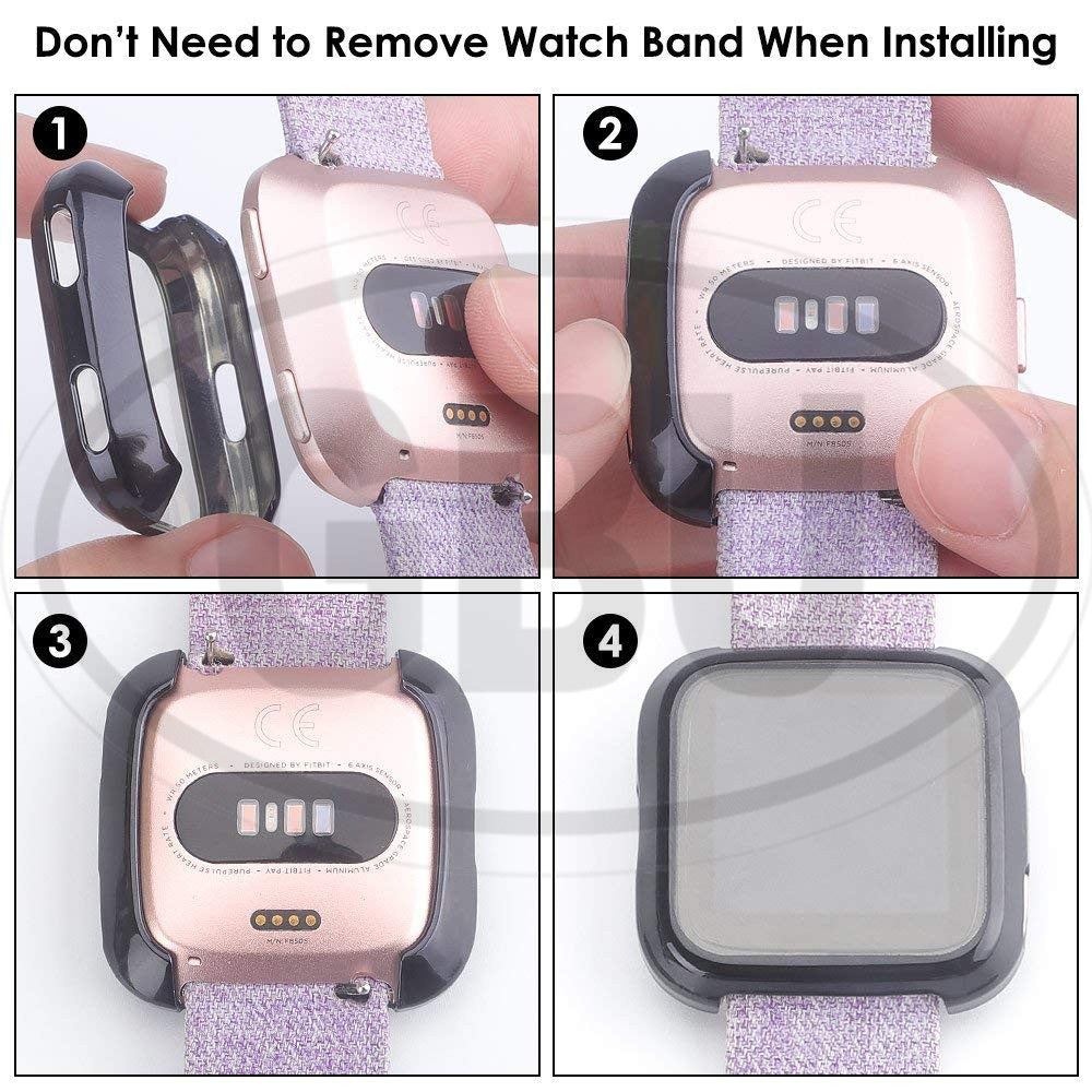 Compatible with Fitbit Versa TPU Full Cover Protector Case (NOT ORIGINAL)