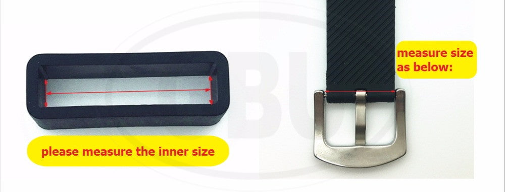 Rubber Silicone Buckle Watch Band Strap Ring Loop Holder Locker Keeper - 16mm / 18mm / 20mm / 22mm / 24mm / 26mm