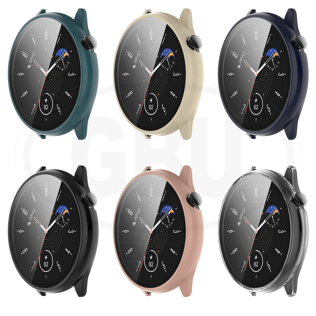 Amazfit GTR Mini 2-in-1 Full Cover Case with Tempered Glass Protector Screen