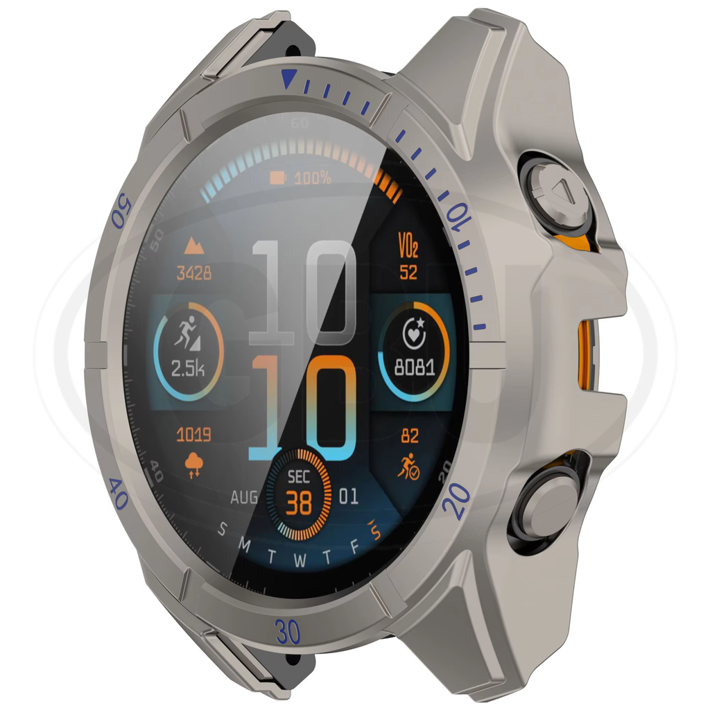 Garmin Tactix 8 47mm / Tactix 8 51mm / Tactix 8 51mm Solar Sarung Full TPU Built-in Screen Protector Cover