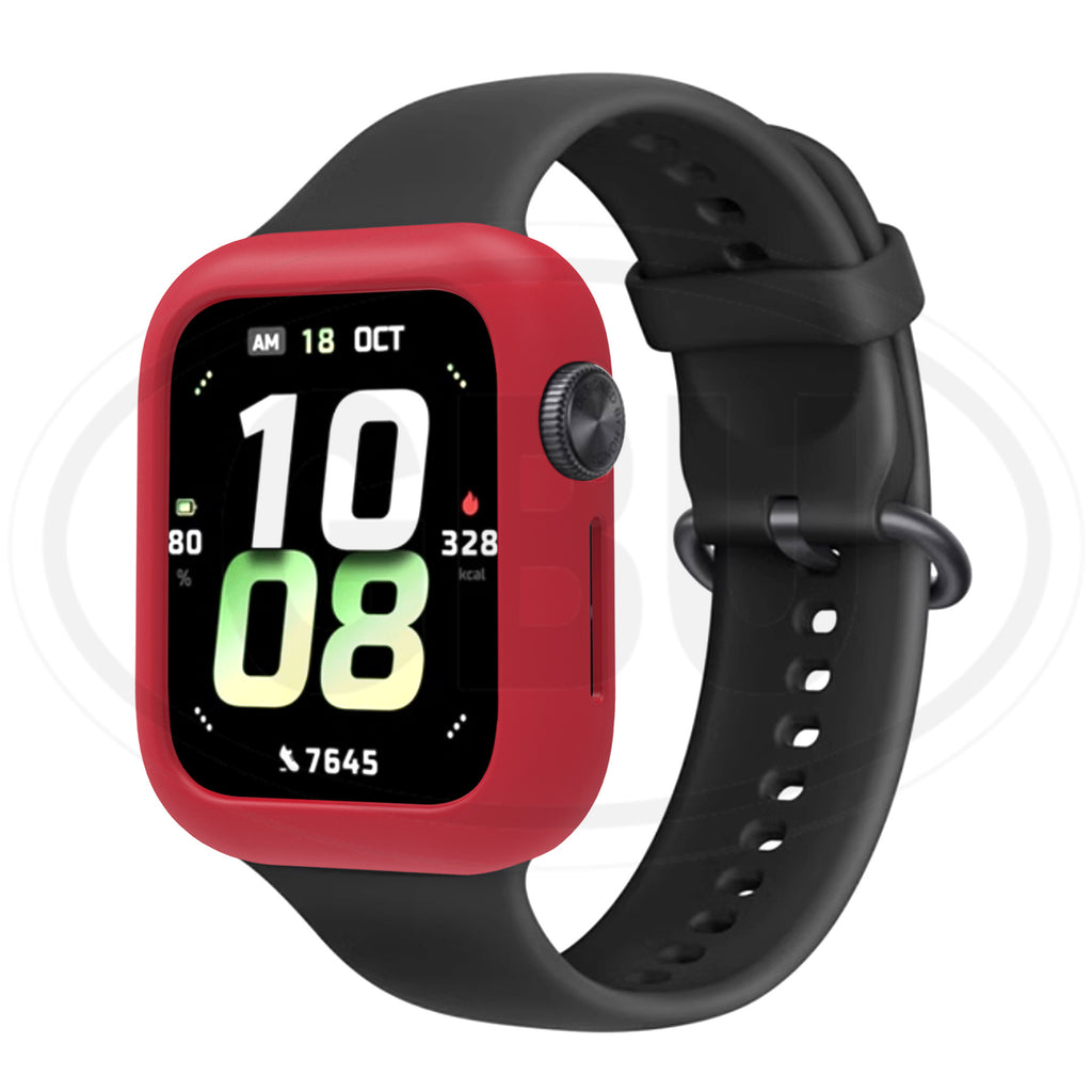 Honor Watch 5 Silicone and Full Cover Case with Tempered Glass Protector Screen - 2-in-1 TPU Cover