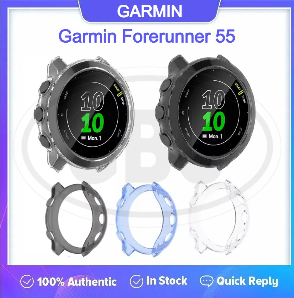 Garmin Forerunner 55 / Forerunner 158 Sarung Half TPU - No Screen  PERCUMA Anti-Dust Cover