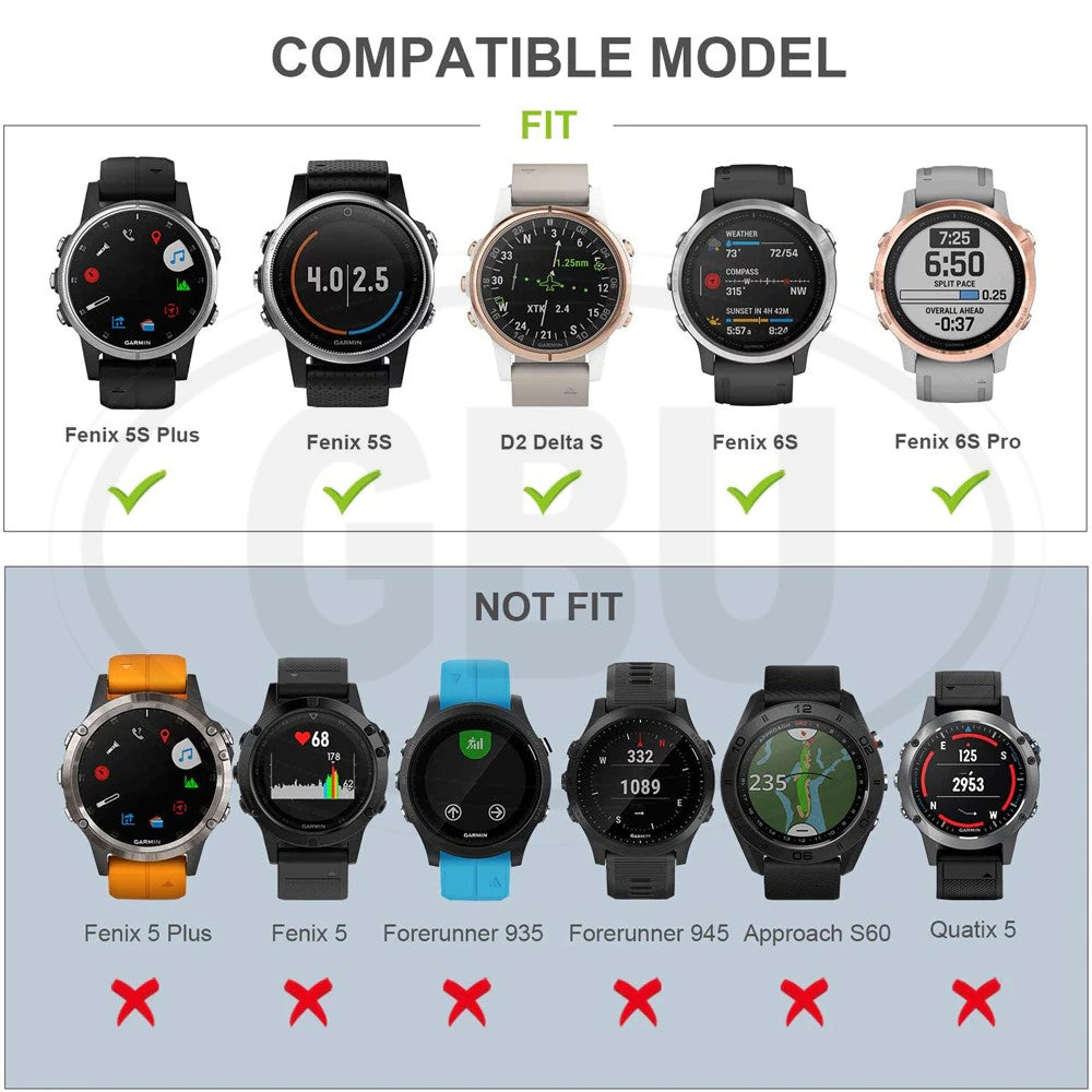 Garmin Descent Mk3i 43mm / Instinct E 40mm / Fenix 8 43mm / 7S 7S Pro / 6S Plus 6S 6S Pro / 5S QuickFit Watch Strap Band - 20mm
