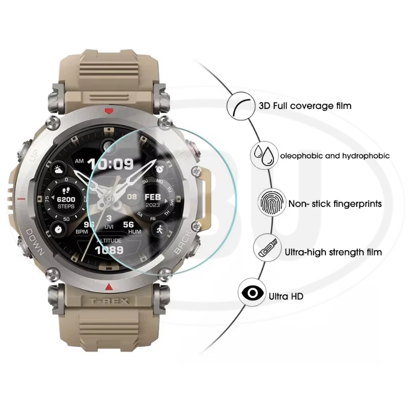 [2pcs] Amazfit T-Rex Ultra / Trex Ultra Watch Screen Protector HD Tempered Glass