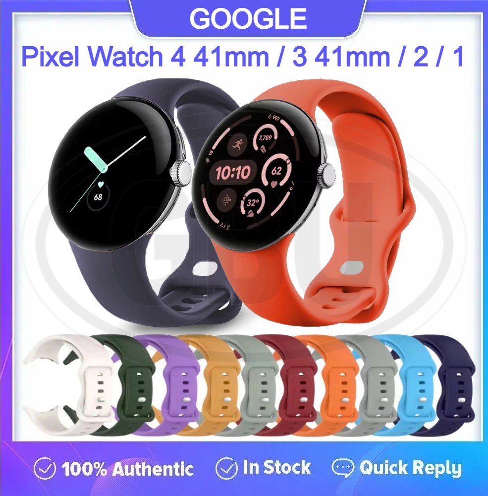 Google Pixel Watch 4 41mm / Pixel 3 41mm / Pixel 2 / Pixel Smartwatch Tali Silikon Lembut / Watch Strap (High Quality)