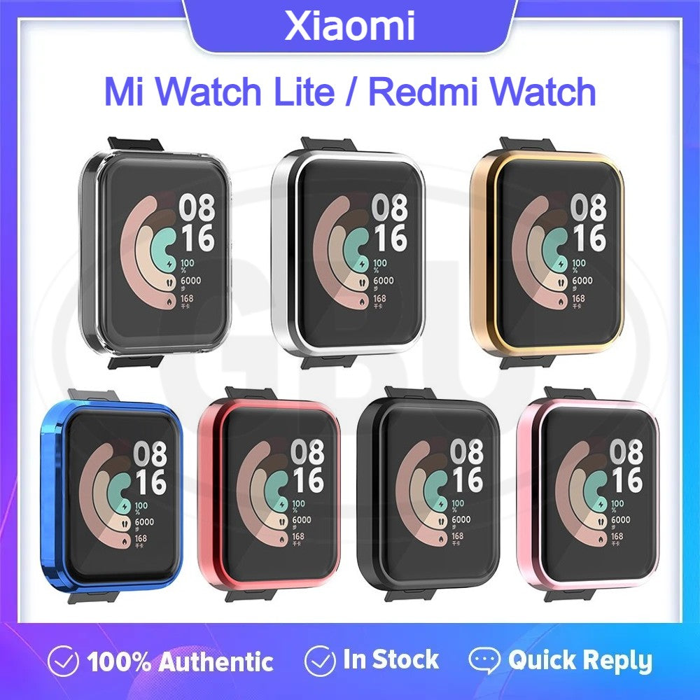 Compatible with Xiaomi Mi Watch Lite / Redmi Watch Sarung Full TPU Built-in Screen Protector Cover (NOT ORIGINAL)