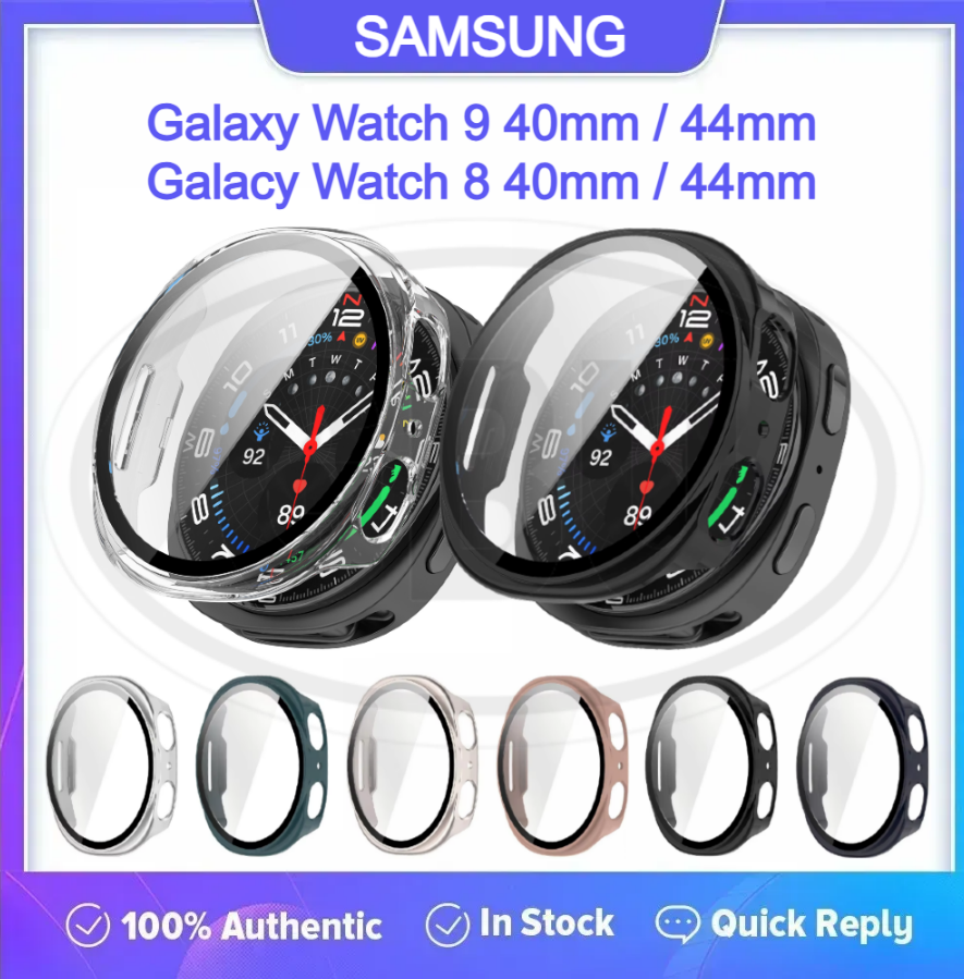 Samsung Galaxy Watch 9 44mm / Watch 9 40mm / Watch 8 44mm / Watch 8 40mm Sarung Full Built-in Tempered Glass Cover