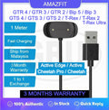 Compatible with Amazfit Cheetah Pro / Active Edge / T-Rex 2 / GTR 4 / GTR 3 / GTR 2 / GTS 4 / GTS 3 / GTS 2 / Bip 5 / Bip 3 / Bip U Charger USB Charging Cable Smart (NOT ORIGINAL)