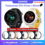Garmin Forerunner 570 42mm/ Forerunner 570 47mm Sarung Full Built-in Tempered Glass / Sarung Half Silikon - No Screen