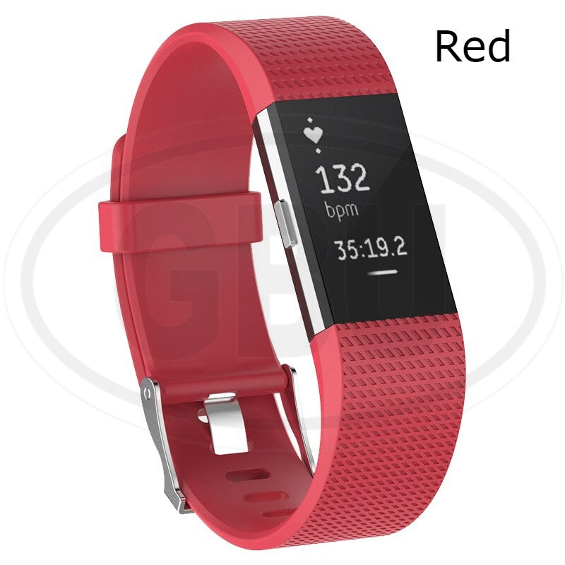 Fitbit Charge 2 Smart Watch Soft Silicone Replacement Band Strap
