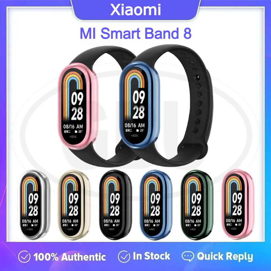 Compatible with Xiaomi Smart Band 8 / Mi Band 8 / Band 8 Sarung Full TPU Built-in Screen Protector Cover (NOT ORIGINAL)