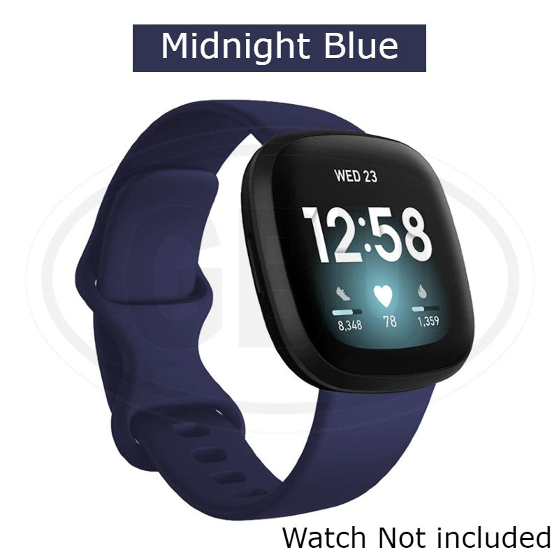 Fitbit Versa 4 / Sense 2 / Versa 3 / Sense Smart Watch Soft Silicone Replacement Band Strap - Small size