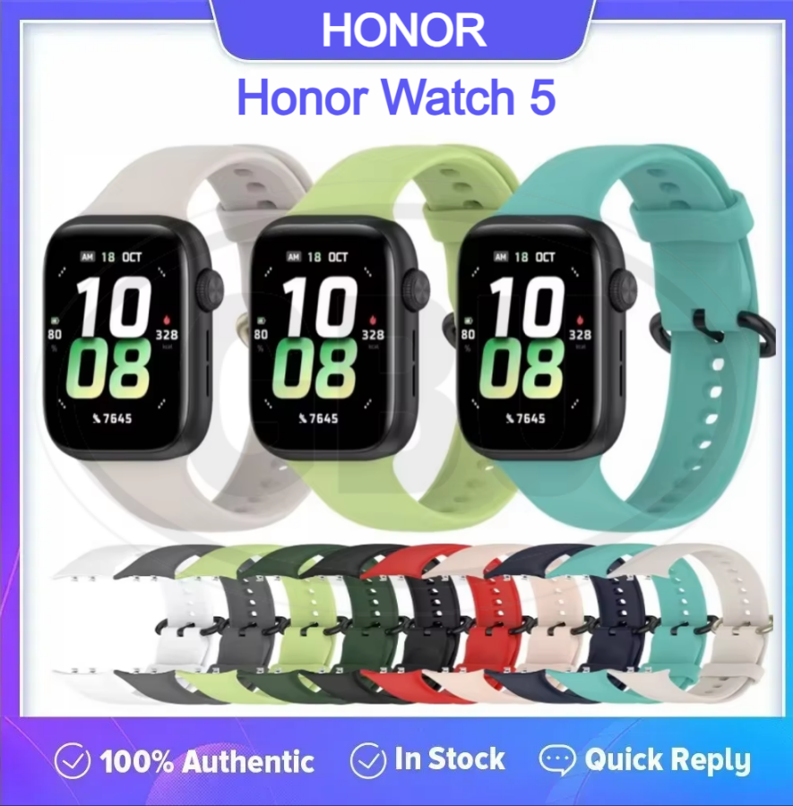 Honor Watch 5 Smartwatch Tali Silikon Lembut / Watch Strap (High Quality)
