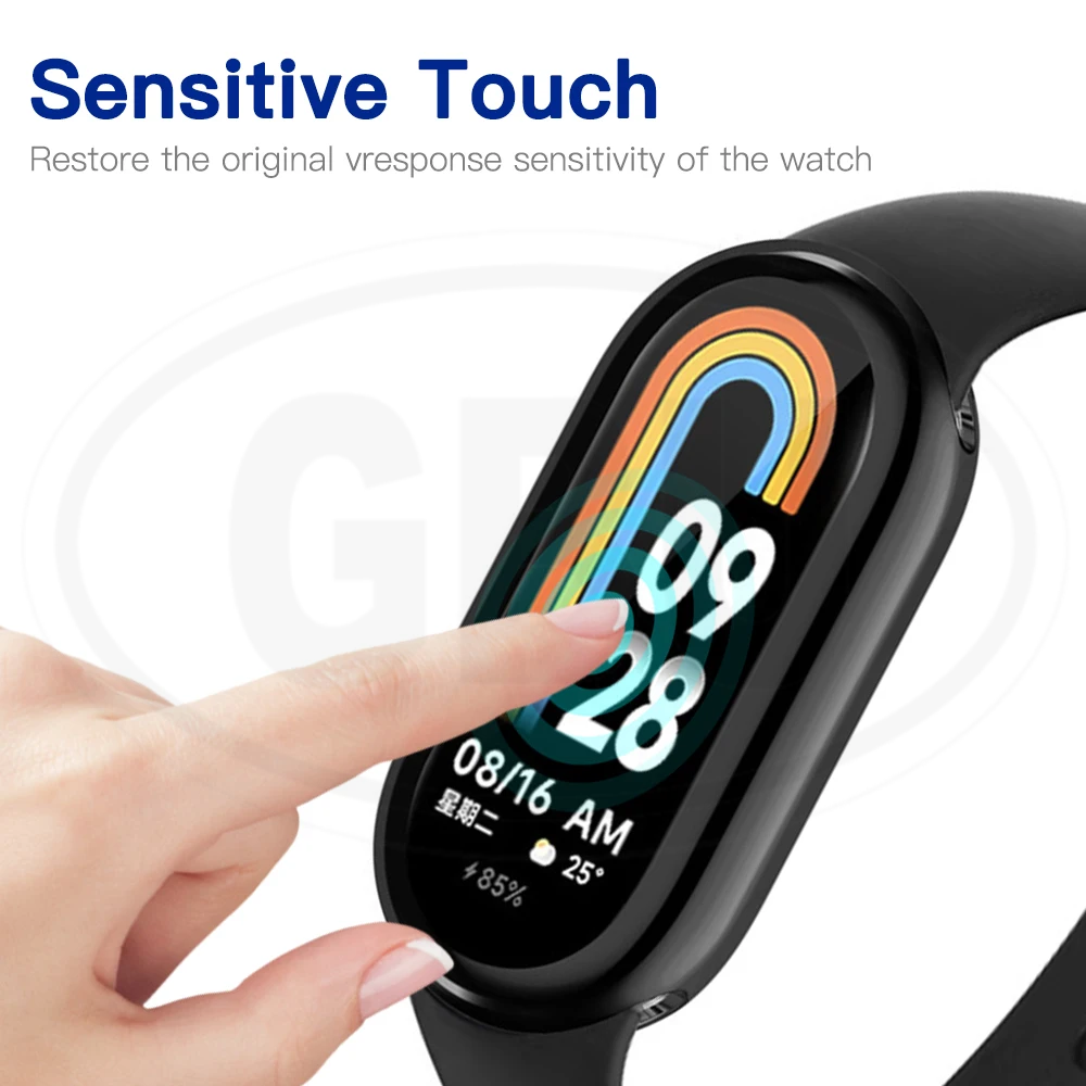 Compatible with Xiaomi Smart Band 8 / Mi Band 8 / Band 8 Sarung Full TPU Built-in Screen Protector Cover (NOT ORIGINAL)