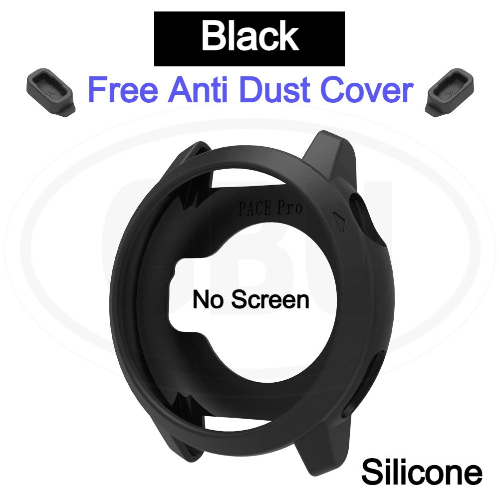 Coros Pace Pro Silicone and Full Cover Case with Tempered Glass Protector Screen - 2-in-1 TPU Cover
